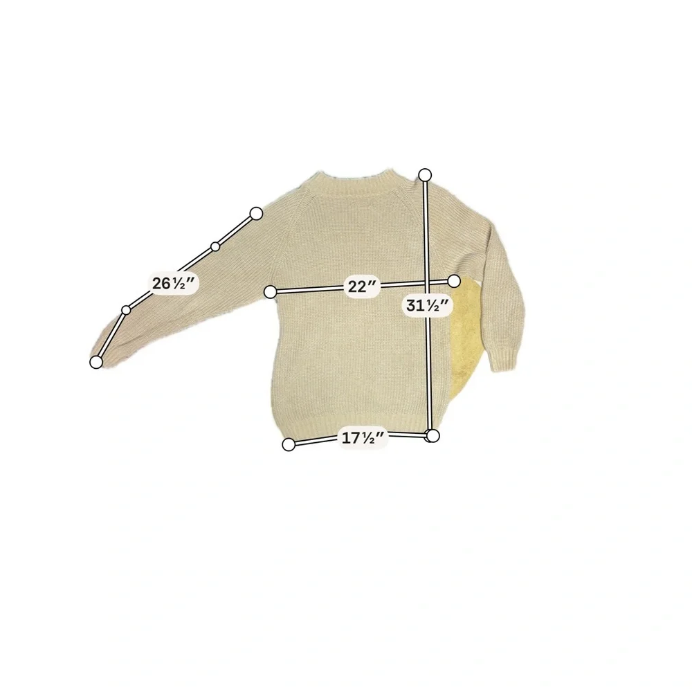 World Island Men's Linen / Cotton Beige Sweater Size Large